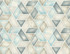 Kentmere Geo Baby Blue, Pewter, and Gray by Seabrook Wallpaper Lugano United States 60.75 20.87" 27" - Fabric Carolina -