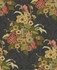 Dynasty Floral Metallic Ebony by Seabrook Wallpaper Koi United States 56.05 25.2" 20.5" - Fabric Carolina -