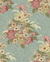 Dynasty Floral Metallic Blue Mist by Seabrook Wallpaper Koi United States 56.05 25.2" 20.5" - Fabric Carolina -