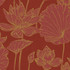 Lotus Floral Metallic Gold and Crimson by Seabrook Wallpaper Koi United States 60.75 27" 27" - Fabric Carolina -