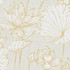 Lotus Floral Metallic Gold and Off-White by Seabrook Wallpaper Koi United States 60.75 27" 27" - Fabric Carolina -