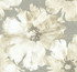 Curie Abstract Floral Metallic Silver and Off-White by Seabrook Wallpaper Avant Garde United States 60.75 25.2" 27" - Fabric Carolina -