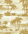 Moseley Palm Trees Off-White and Gold by Seabrook Wallpaper Avant Garde United States 56.05 25.2" 20.5" - Fabric Carolina -