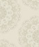 Lace Medallion Cream, Silver, and White by Seabrook Wallpaper Aura Netherlands 56.05 25.2" 20.5" - Fabric Carolina -