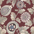 Calypso Paisley Leaf Cabernet and Coral by Seabrook Wallpaper Boho Rhapsody United States 60.75 27" 27" - Fabric Carolina -