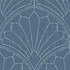 Scallop Medallion Steel Blue and Ivory by Seabrook Wallpaper Boho Rhapsody United States 56.05 23.62" 20.5" - Fabric Carolina -