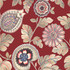 Calypso Paisley Leaf Fabric Cabernet and Coral by Seabrook Wallpaper Boho Rhapsody United States 13.5 27" 3" - Fabric Carolina -