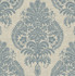 Antigua Damask Air Force Blue and Alabaster by Seabrook Wallpaper Luxe Retreat United States 56.05 20.87" 20.5" - Fabric Carolina -