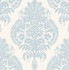 Antigua Damask Blue Frost and Bone White by Seabrook Wallpaper Luxe Retreat United States 56.05 20.87" 20.5" - Fabric Carolina -