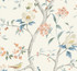 Southport Floral Trail Eggshell, Melon, and Carolina Blue by Seabrook Wallpaper Luxe Retreat United States 60.53 25.2" 27" - Fabric Carolina -
