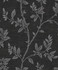 Leaf Trail Metallic Ebony & Glass Beads by Seabrook Wallpaper Essential Textures Netherlands 56.05 25.2" 20.5" - Fabric Carolina -