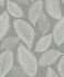 Tossed Leaves Charcoal Linen by Seabrook Wallpaper White Heron Netherlands 57.5 25.2" 20.9" - Fabric Carolina -