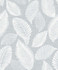 Tossed Leaves Ice by Seabrook Wallpaper White Heron Netherlands 57.5 25.2" 20.9" - Fabric Carolina -