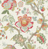 Bernadette Jacobean Pomme & Antique Ruby by Seabrook Wallpaper French Country United States 60.75 27" 27" - Fabric Carolina -