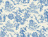 Colette Chinoiserie Denim Wash by Seabrook Wallpaper French Country United States 60.75 20.87" 27" - Fabric Carolina -