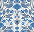 Carmela Folk Floral True Blue by Seabrook Wallpaper Summer House United States 60.75 25.2" 27" - Fabric Carolina -