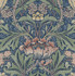 Acanthus Floral Prepasted Denim Blue & Salmon by Seabrook Wallpaper Prepasted Online United States 56.05 20.87" 20.5" - Fabric Carolina -