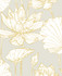 Lotus Floral Prepasted Grey & Gold by Seabrook Wallpaper Prepasted Online United States 56.05 25.2" 20.5" - Fabric Carolina -
