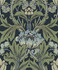 Primrose Garden Midnight Blue & Sage by Seabrook Wallpaper Etten Studios Online Netherlands 57.5 25.2" 20.9" - Fabric Carolina -