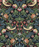 Fragaria Garden Ebony by Seabrook Wallpaper Legacy Prints Netherlands 57.5 25.2" 20.9" - Fabric Carolina -