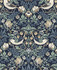 Fragaria Garden Navy Blue & Aloe by Seabrook Wallpaper Legacy Prints Netherlands 57.5 25.2" 20.9" - Fabric Carolina -