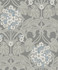 Floral Hydrangea Daydream Grey & Carolina Blue by Seabrook Wallpaper Legacy Prints Netherlands 57.5 25.2" 20.9" - Fabric Carolina -