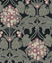 Floral Hydrangea Ebony & Rose by Seabrook Wallpaper Legacy Prints Netherlands 57.5 25.2" 20.9" - Fabric Carolina -