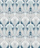 Dragonfly Damask Aegean Blue & Dewdrop by Seabrook Wallpaper Legacy Prints Netherlands 57.5 12" 20.9" - Fabric Carolina -