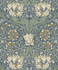 Ogee Flora Blue Lake & French Vanilla by Seabrook Wallpaper Legacy Prints Netherlands 57.5 20.87" 20.9" - Fabric Carolina -