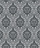 Luna Ogee Ebony & Argos Grey by Seabrook Wallpaper Legacy Prints Netherlands 57.5 12.6" 20.9" - Fabric Carolina -