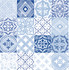 Tilework Glacier Blue by Seabrook Wallpaper Stacy Garcia Peel and Stick United States 30.75 20.87" 20.5" - Fabric Carolina -
