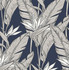 Birds of Paradise Navy Blue & Metallic Pewter by Seabrook Wallpaper Stacy Garcia Peel and Stick United States 30.75 20.87" 20.5" - Fabric Carolina -