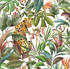 Tropical Leopard Gloss White by Seabrook Wallpaper Daisy Bennett Peel and Stick United States 40.5 27" 27" - Fabric Carolina -