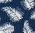 Tossed Palm Navy Blue by Seabrook Wallpaper Lillian August Peel and Stick United States 40.5 25.2" 27" - Fabric Carolina -