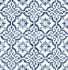 Porto Tile Riviera Blue by Seabrook Wallpaper Lillian August Peel and Stick United States 40.5 27.8" 27" - Fabric Carolina -