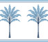 Montgomery Palm Border Blue Lake by Seabrook Wallpaper Harry & Grace Peel and Stick United States 15.38 7" 10.25" - Fabric Carolina -