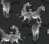 Playful Zebras Charcoal by Seabrook Wallpaper Harry & Grace Peel and Stick United States 40.5 24" 27" - Fabric Carolina -