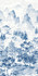 Misty Mountain Scenic Mural Bluestone by Seabrook Wallpaper Harry & Grace Peel and Stick United States 40.5 108" 54" - Fabric Carolina -