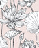 Lotus Floral Blush & Ebony by Seabrook Wallpaper NextWall Peel & Stick United States 30.75 25.2" 20.5" - Fabric Carolina -