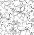 Linework Floral Black by Seabrook Wallpaper NextWall Peel & Stick United States 30.75 20.87" 20.5" - Fabric Carolina -