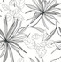 Spider Plants Grayscale by Seabrook Wallpaper NextWall Peel & Stick United States 30.75 20.87" 20.5" - Fabric Carolina -
