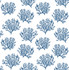 Coastal Coral Reef Marine Blue by Seabrook Wallpaper NextWall Peel & Stick United States 30.75 10.43" 20.5" - Fabric Carolina -