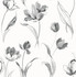 Tulip Toss Black and White by Seabrook Wallpaper NextWall Peel & Stick United States 30.75 20.87" 20.5" - Fabric Carolina -