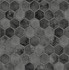 Inlay Hexagon Cosmic Black & Metallic Silver by Seabrook Wallpaper NextWall Peel & Stick United States 30.75 20.87" 20.5" - Fabric Carolina -