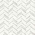 Chevron Marble Tile Metallic Silver & Pearl Gray by Seabrook Wallpaper NextWall Peel & Stick United States 30.75 20.87" 20.5" - Fabric Carolina -
