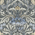 Acanthus Floral Charcoal & Carolina Blue by Seabrook Wallpaper NextWall Peel & Stick United States 30.75 20.87" 20.5" - Fabric Carolina -