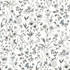 Wildflowers Charcoal & Bluestone by Seabrook Wallpaper NextWall Peel & Stick United States 30.75 25.2" 20.5" - Fabric Carolina -