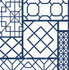 Garden Trellis Navy Blue by Seabrook Wallpaper NextWall Peel & Stick United States 30.75 20.87" 20.5" - Fabric Carolina -