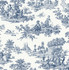 Chateau Toile Navy Blue by Seabrook Wallpaper NextWall Peel & Stick United States 30.75 20.87" 20.5" - Fabric Carolina -