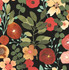 Garden Dance Jet Black & Ruby by Seabrook Wallpaper NextWall Peel & Stick United States 30.75 20.87" 20.5" - Fabric Carolina -